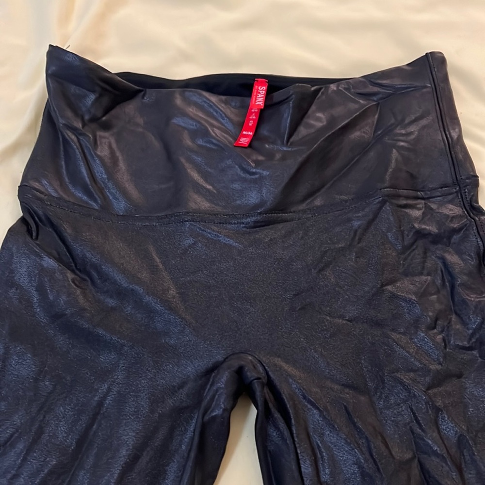 Spanx Black faux leather leggings